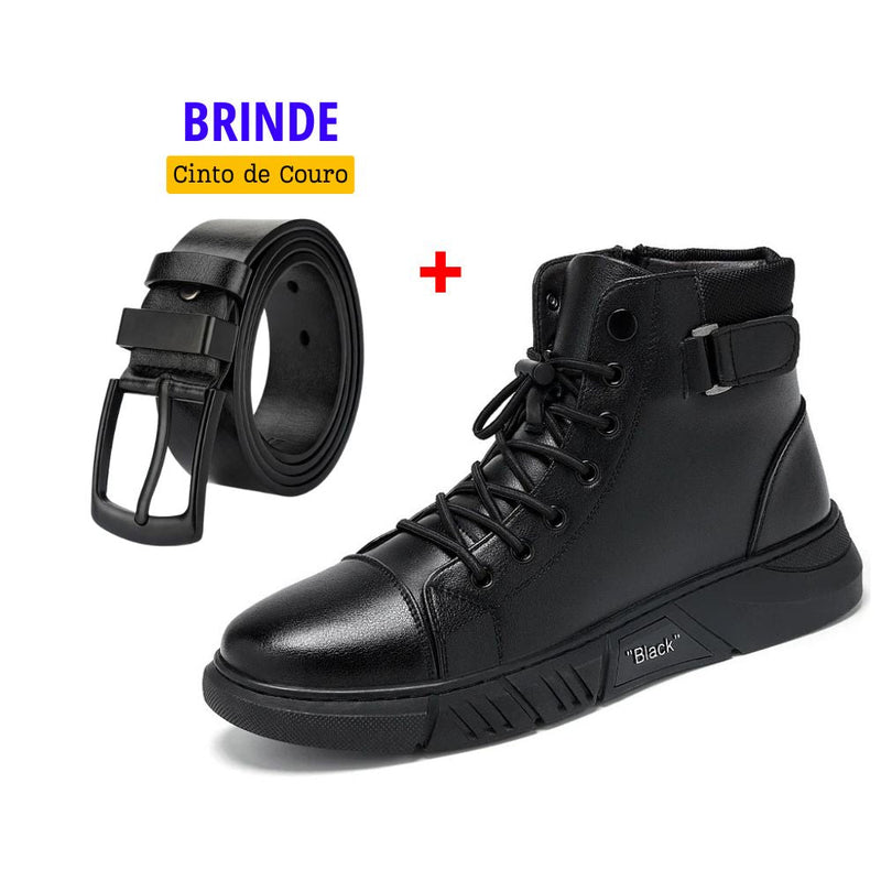 Bota de Couro Black Ghost  50% de Desconto - Últimas 10 Unidades + Frete Grátis