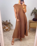 Vestido Plissado com Bolsos Laterais - Sabrina